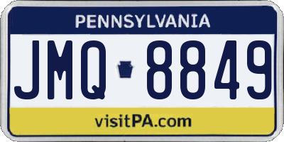 PA license plate JMQ8849