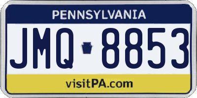 PA license plate JMQ8853