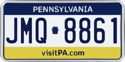 PA license plate JMQ8861
