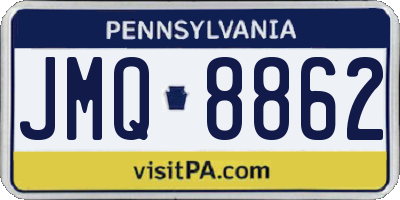 PA license plate JMQ8862