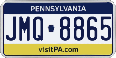 PA license plate JMQ8865