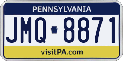 PA license plate JMQ8871