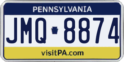 PA license plate JMQ8874