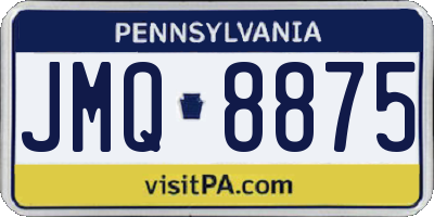 PA license plate JMQ8875