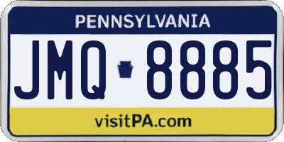 PA license plate JMQ8885