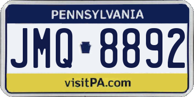 PA license plate JMQ8892