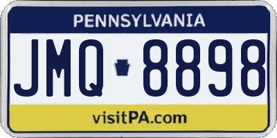 PA license plate JMQ8898