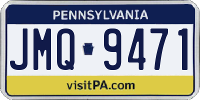 PA license plate JMQ9471
