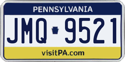 PA license plate JMQ9521