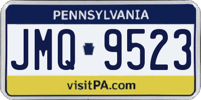 PA license plate JMQ9523