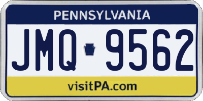 PA license plate JMQ9562