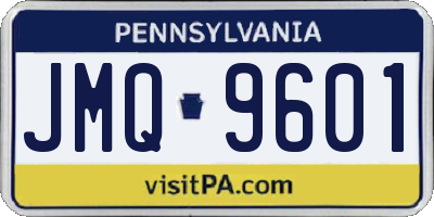 PA license plate JMQ9601
