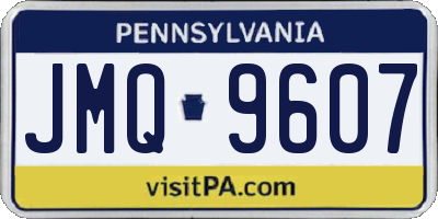 PA license plate JMQ9607
