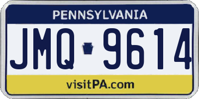 PA license plate JMQ9614