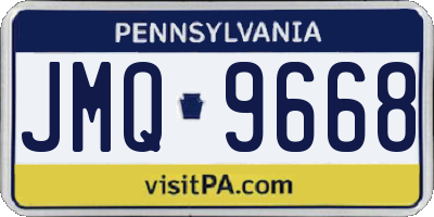 PA license plate JMQ9668