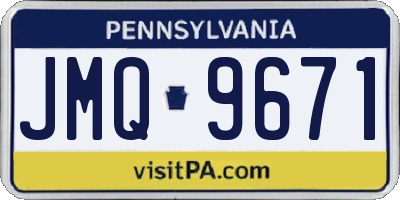 PA license plate JMQ9671