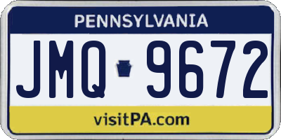 PA license plate JMQ9672