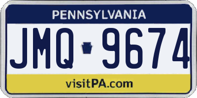 PA license plate JMQ9674