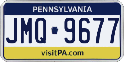 PA license plate JMQ9677
