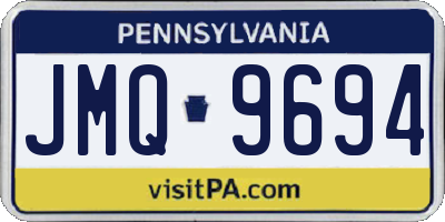 PA license plate JMQ9694