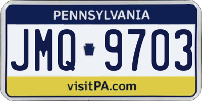 PA license plate JMQ9703