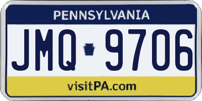 PA license plate JMQ9706