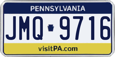 PA license plate JMQ9716