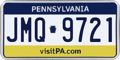PA license plate JMQ9721