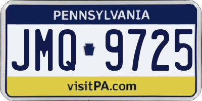 PA license plate JMQ9725