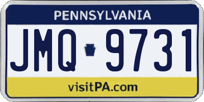 PA license plate JMQ9731