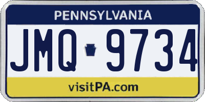 PA license plate JMQ9734