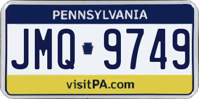 PA license plate JMQ9749