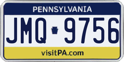 PA license plate JMQ9756