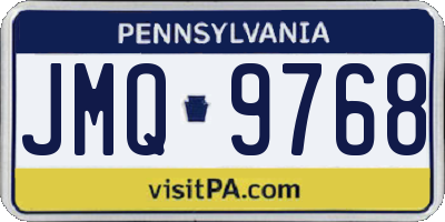 PA license plate JMQ9768