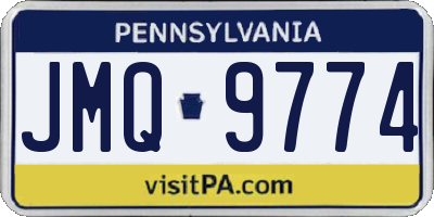 PA license plate JMQ9774