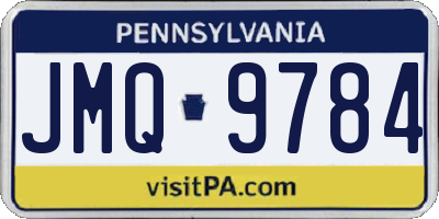 PA license plate JMQ9784