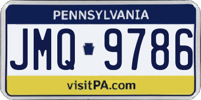 PA license plate JMQ9786