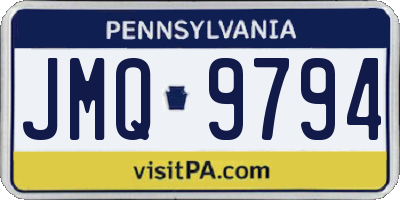 PA license plate JMQ9794