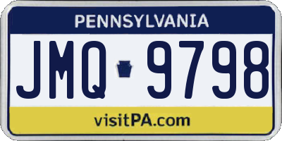 PA license plate JMQ9798