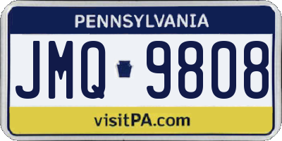 PA license plate JMQ9808