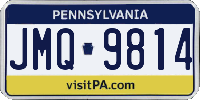 PA license plate JMQ9814