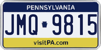 PA license plate JMQ9815