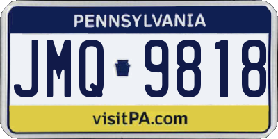 PA license plate JMQ9818