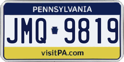 PA license plate JMQ9819
