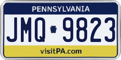 PA license plate JMQ9823