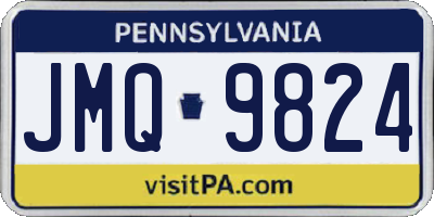 PA license plate JMQ9824