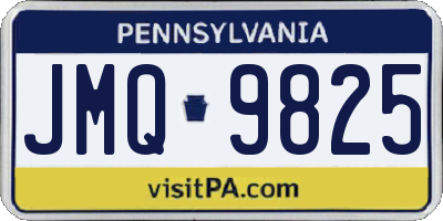 PA license plate JMQ9825