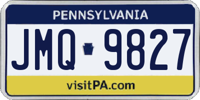 PA license plate JMQ9827