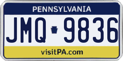 PA license plate JMQ9836