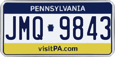 PA license plate JMQ9843